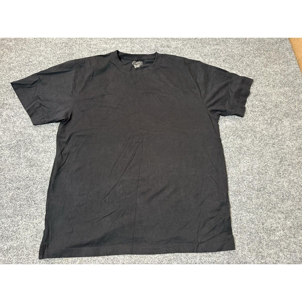 L.L. Bean Shirt Mens M Black Short Sleeve Crew Neck Tagless Cotton Tee Casual